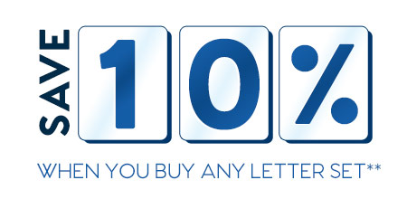 Save 10% on Letter Sets